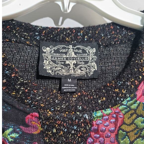 Anthropologie James Coviello Pink Floral Metallic Brocade Knit Top Size Medium - Picture 6 of 8